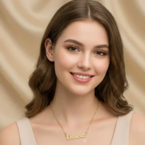 English Name Necklace - 16 inch, Golden