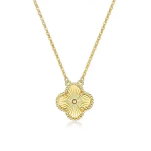 Four-Leaf Clover Gold Pendant Necklace